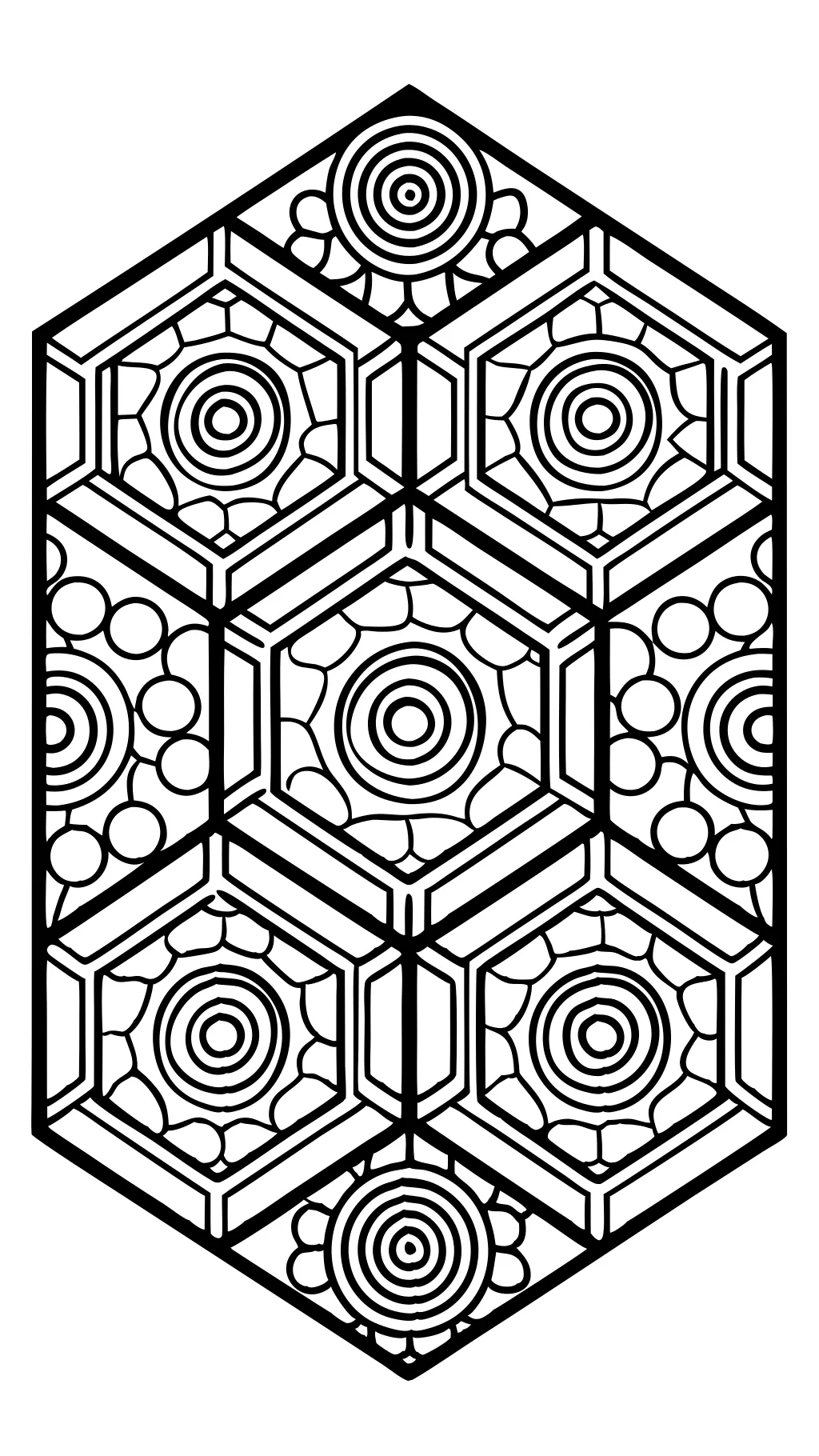 hexagon coloring page